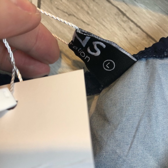 NWT Yoins Blue Stripe Romper Drawstring Waist - Picture 6 of 8